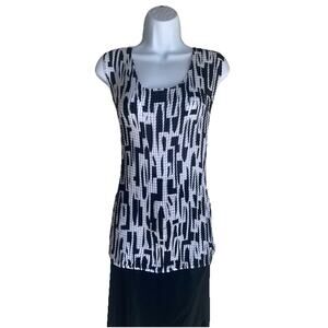 Y2K Essentials Women XL Boho Black White Designer Office Light Academia Blouse